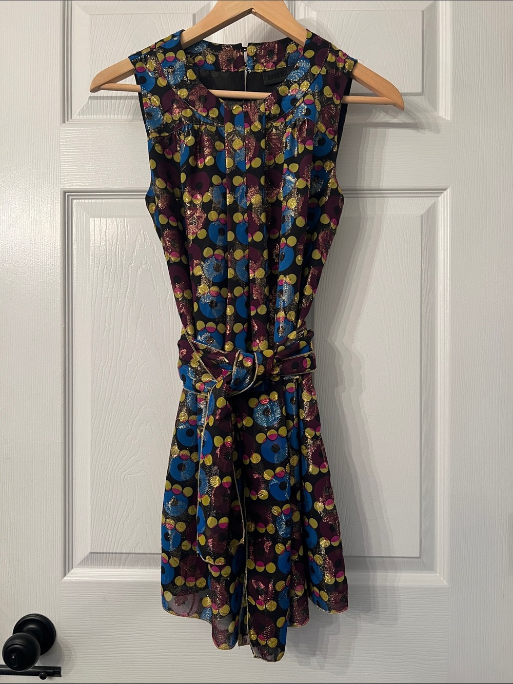 Anna Sui Multicolor Polka Dot Short Dress